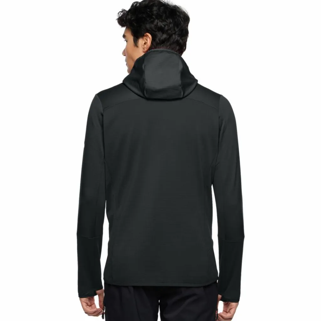 VAUDE Übergangsjacken<· Men's Monviso Hooded Grid Fleece Jacket phantom black