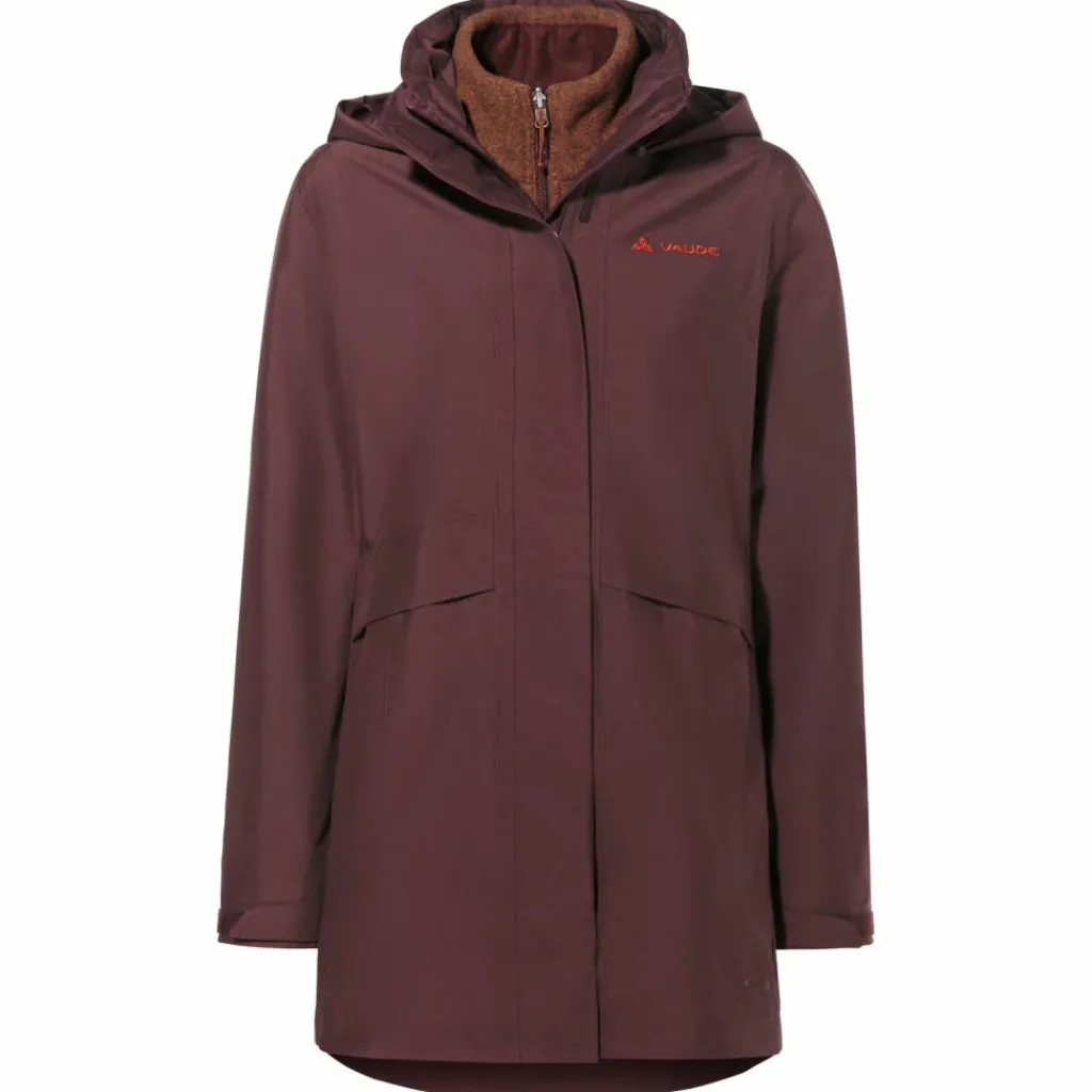 VAUDE Regenjacken|Übergangsjacken<· Women's Idris 3in1 Parka IV dark oak