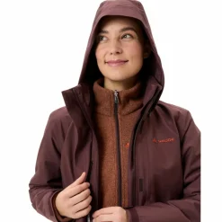 VAUDE Regenjacken|Übergangsjacken<· Women's Idris 3in1 Parka IV dark oak