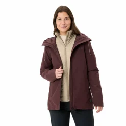 VAUDE Regenjacken|Übergangsjacken<· Women's Mineo 3in1 Jacket dark oak uni