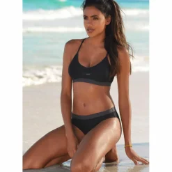 VENICE BEACH Schwimmen<· Bustier-Bikini schwarz-grau
