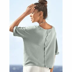 Vivance Pullover & Sweats<· Kurzarmpullover hellblau
