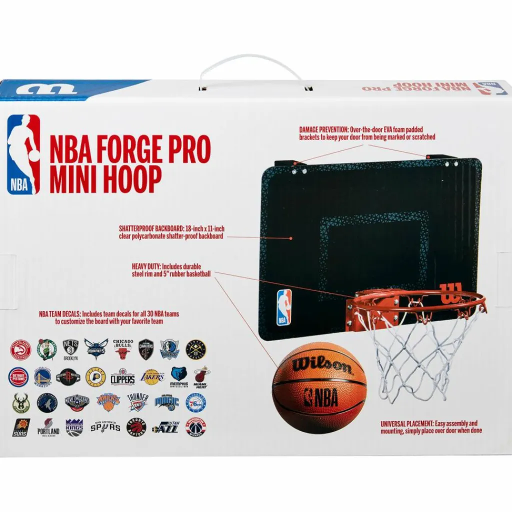 Wilson Basketball|Basketball<· NBA FORGE TEAM MINI HOOP schwarz