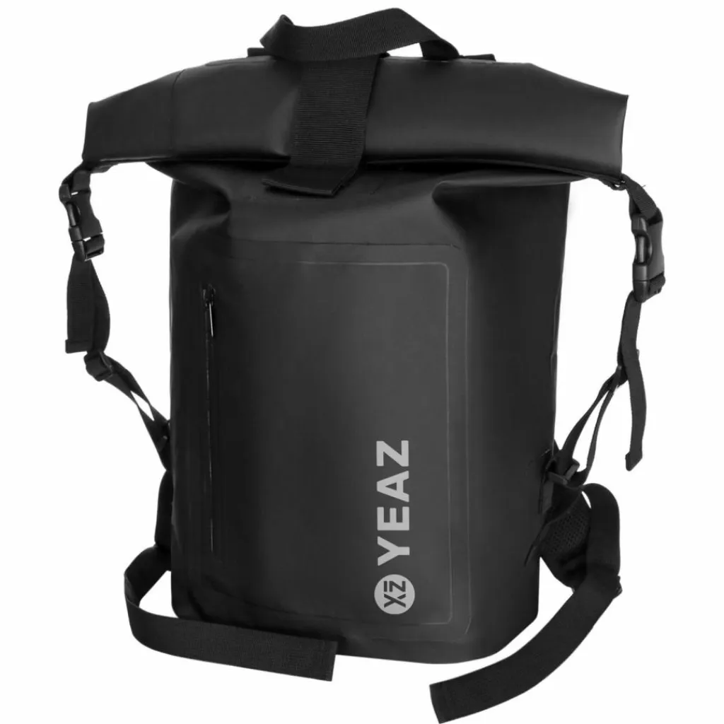 YEAZ Rucksäcke|Rucksäcke<· Wasserfester Rucksack weißes Logo Eclipse Black