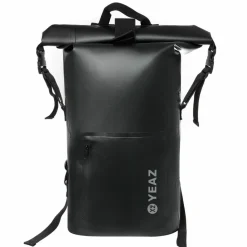 YEAZ Rucksäcke|Rucksäcke<· Wasserfester Rucksack weißes Logo Eclipse Black