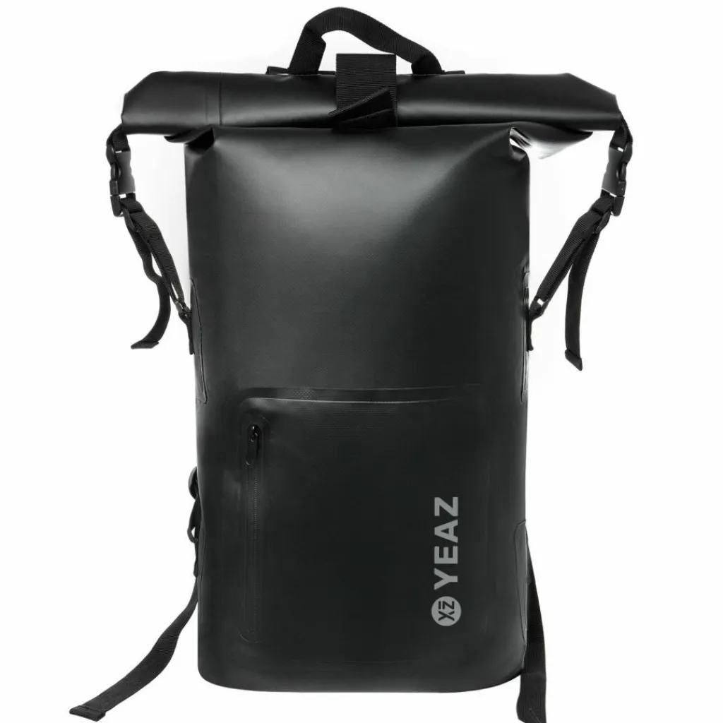 YEAZ Rucksäcke|Rucksäcke<· Wasserfester Rucksack weißes Logo Eclipse Black