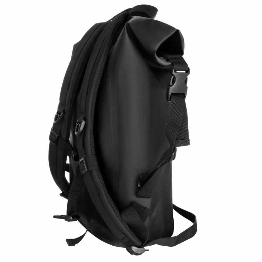 YEAZ Rucksäcke|Rucksäcke<· Wasserfester Rucksack weißes Logo Eclipse Black