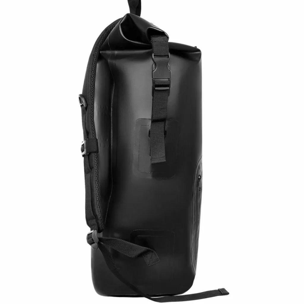 YEAZ Rucksäcke|Rucksäcke<· Wasserfester Rucksack weißes Logo Eclipse Black