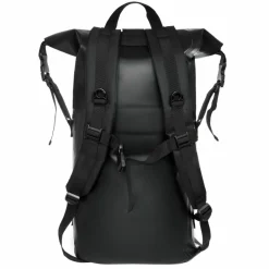 YEAZ Rucksäcke|Rucksäcke<· Wasserfester Rucksack weißes Logo Eclipse Black