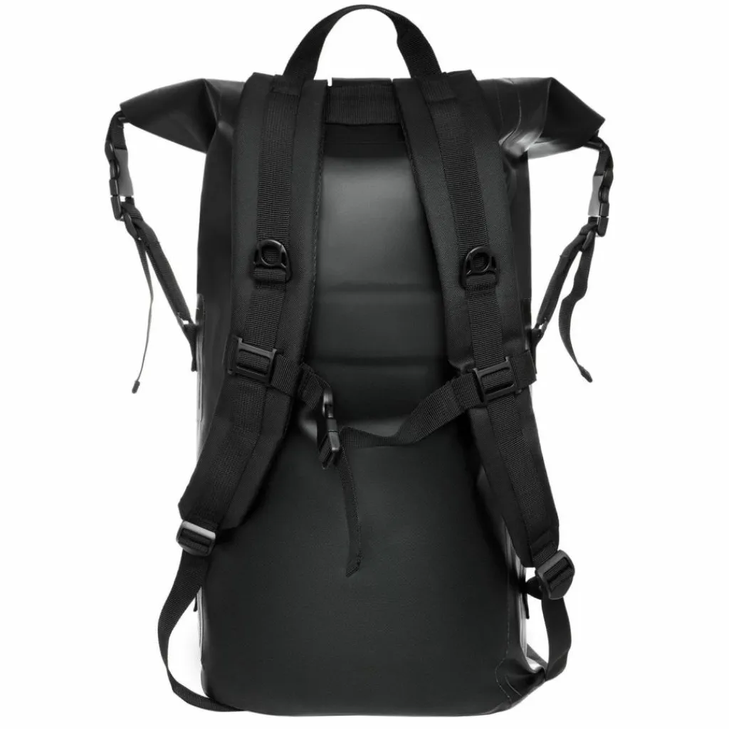 YEAZ Rucksäcke|Rucksäcke<· Wasserfester Rucksack weißes Logo Eclipse Black