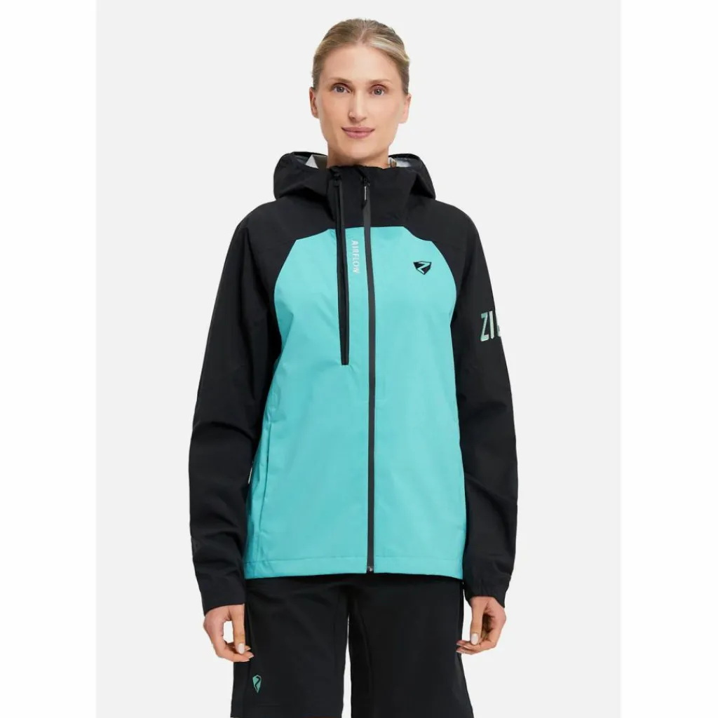 Ziener Radsport|Regenjacken<· NEHLE-Z tropical teal.black