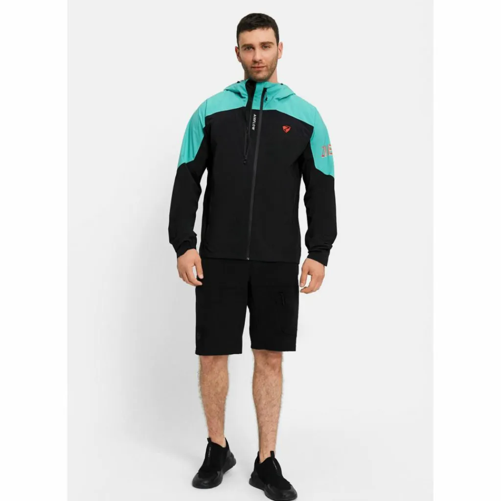 Ziener Regenjacken<· NEMIL-Z black.tropical teal